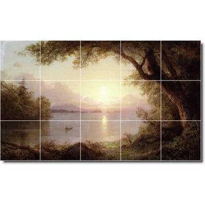 frederic church waterfront painting ceramic tile mural p01746