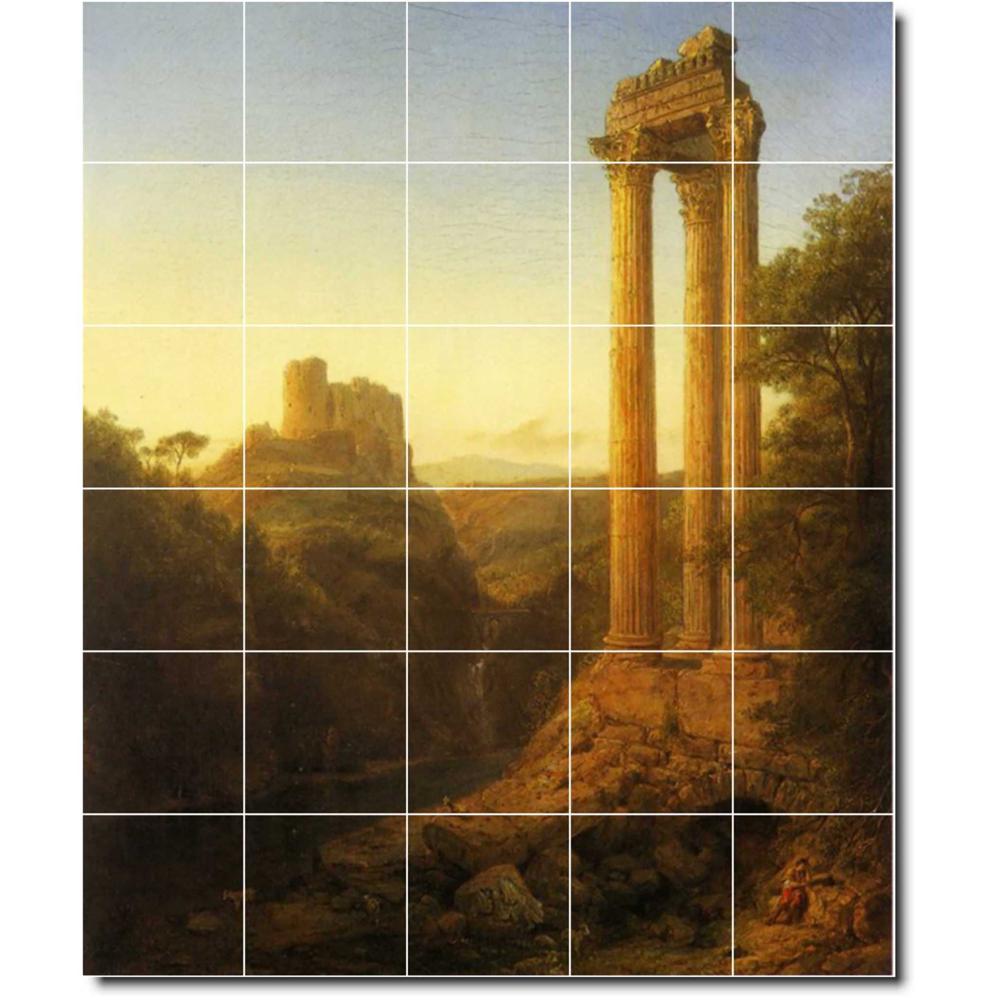 frederic church historical painting ceramic tile mural p01769