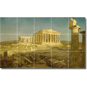 frederic church historical painting ceramic tile mural p01784