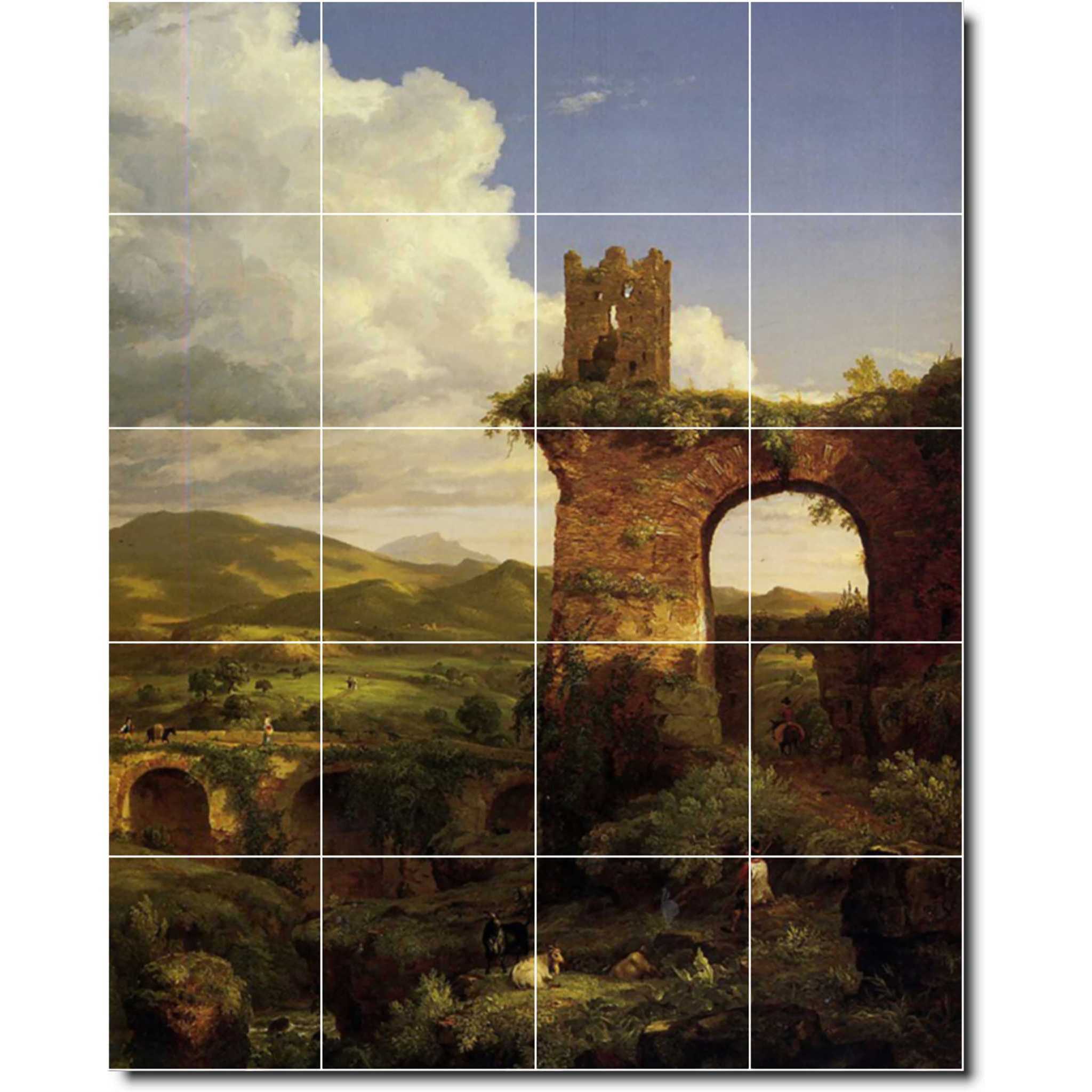 thomas cole historical painting ceramic tile mural p01808