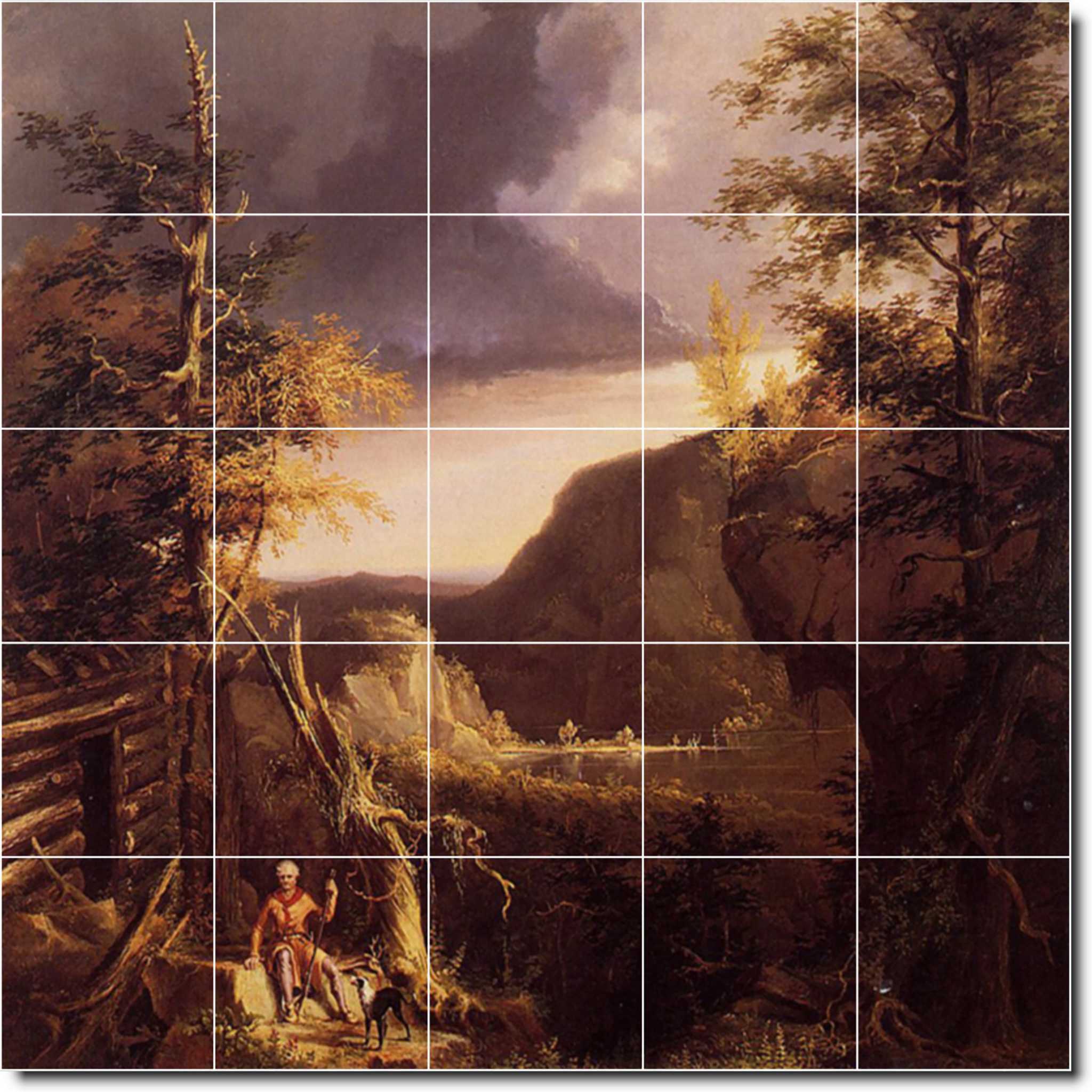 thomas cole country painting ceramic tile mural p01817