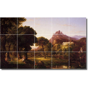 thomas cole historical painting ceramic tile mural p01818