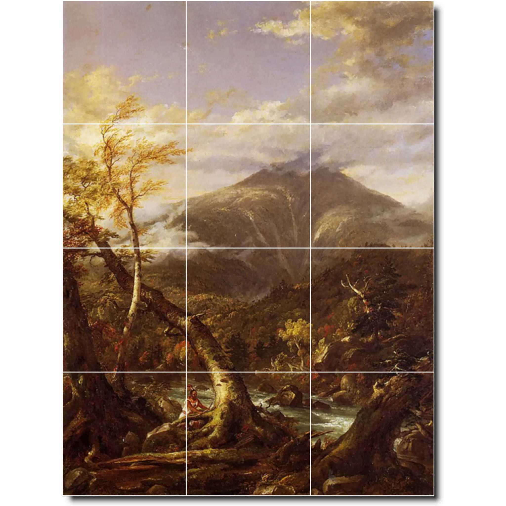 thomas cole landscape painting ceramic tile mural p01829