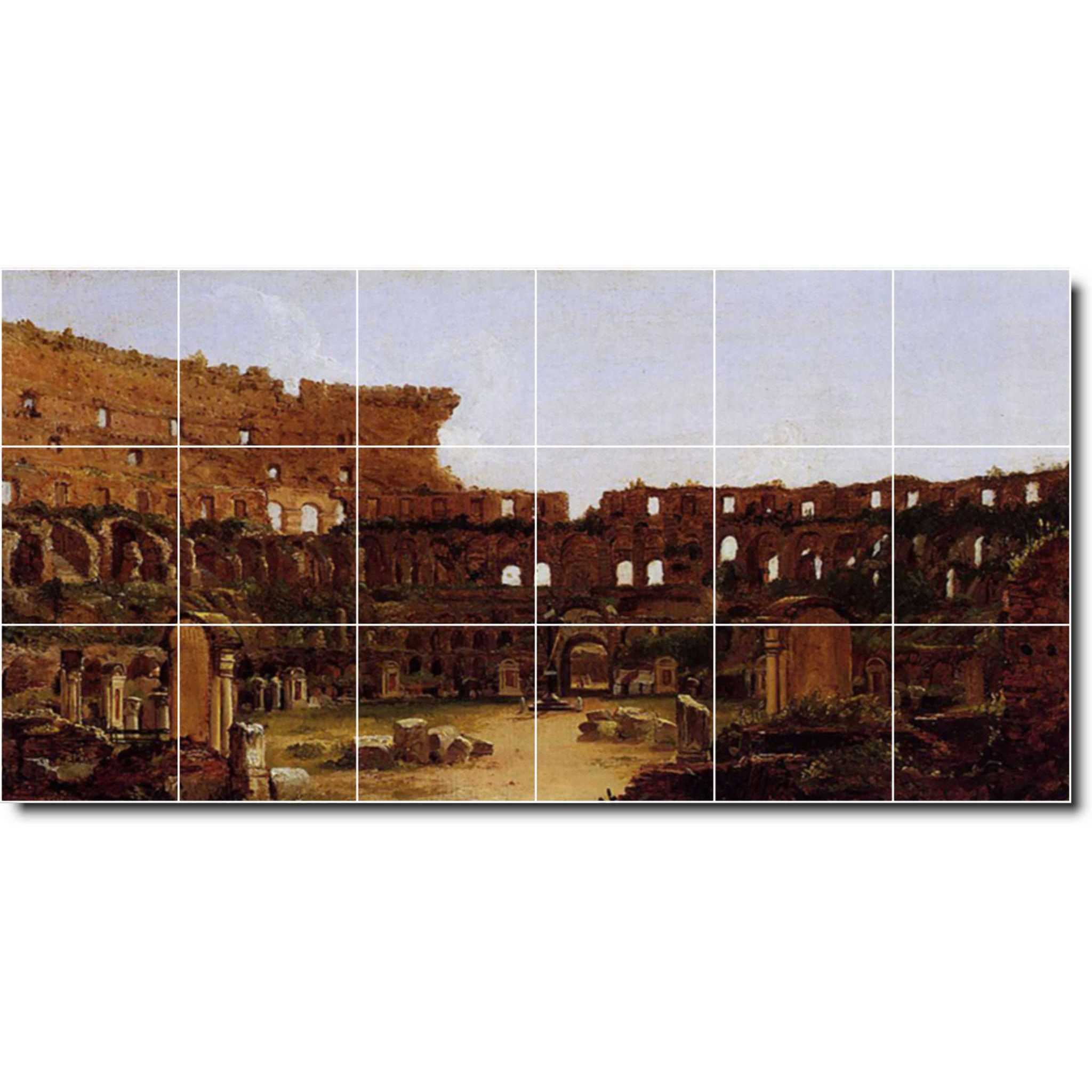 thomas cole historical painting ceramic tile mural p01831
