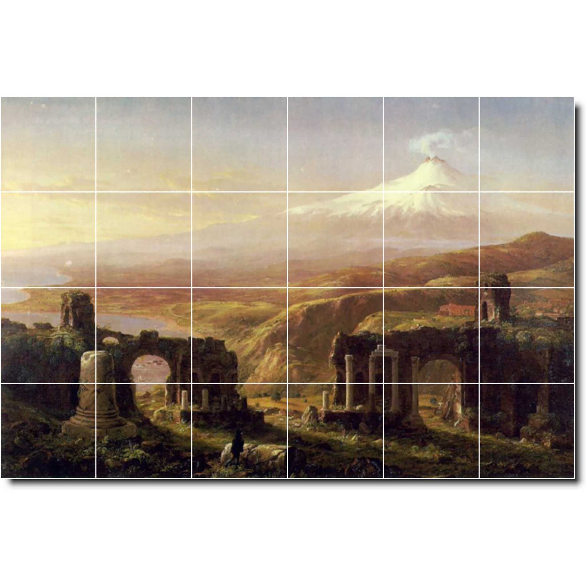 thomas cole historical painting ceramic tile mural p01844