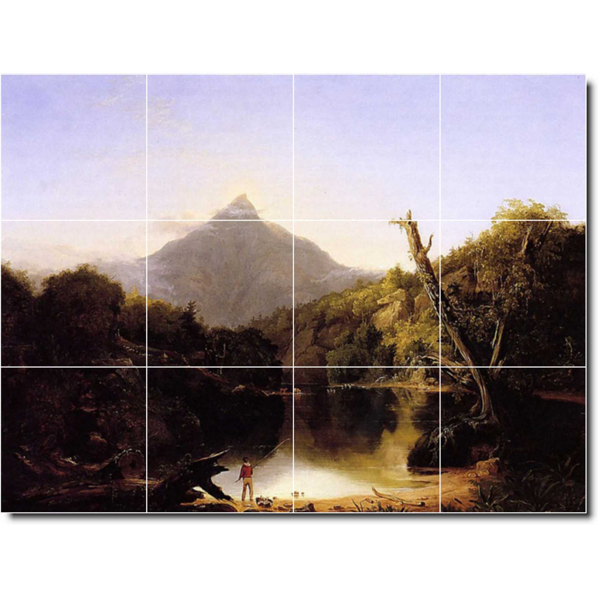 thomas cole landscape painting ceramic tile mural p01845