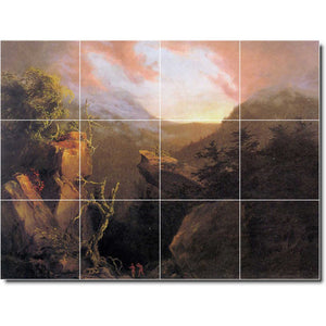 thomas cole landscape painting ceramic tile mural p01849