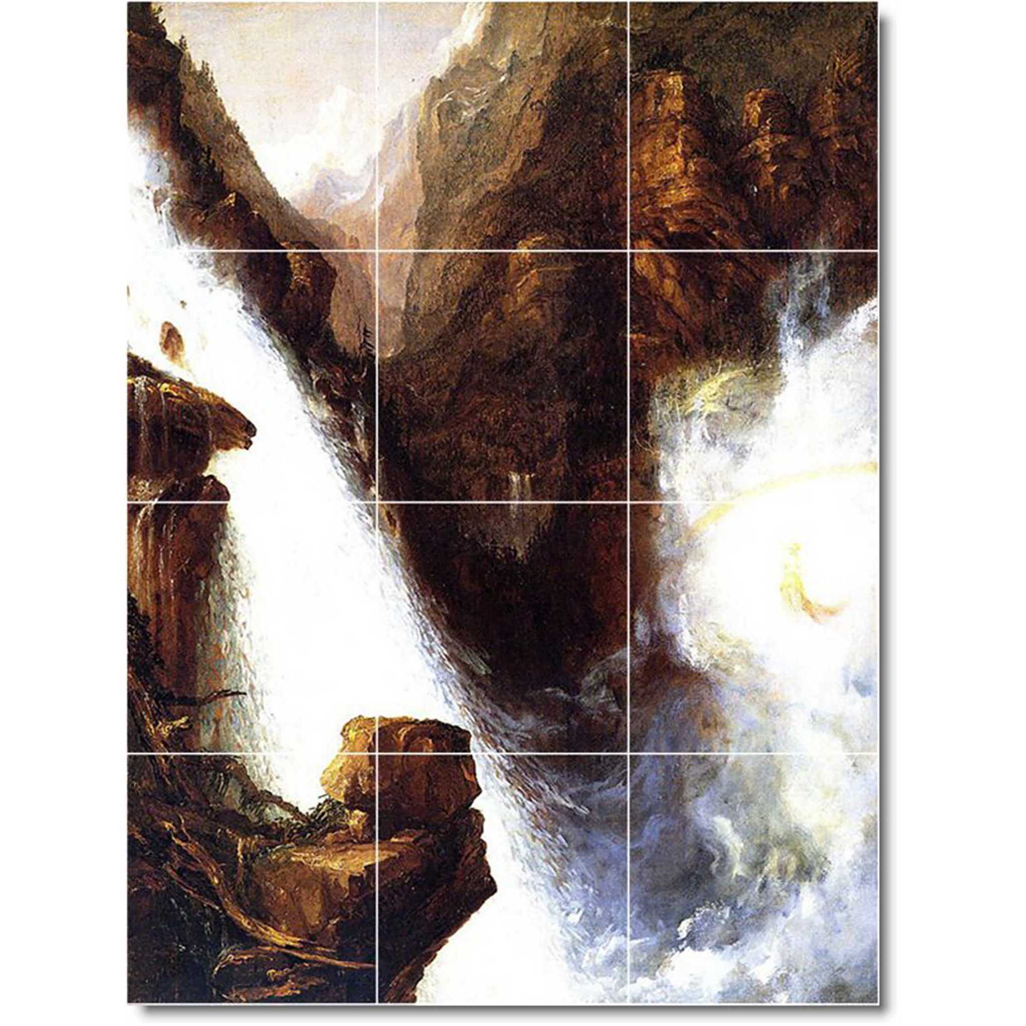 thomas cole landscape painting ceramic tile mural p01856