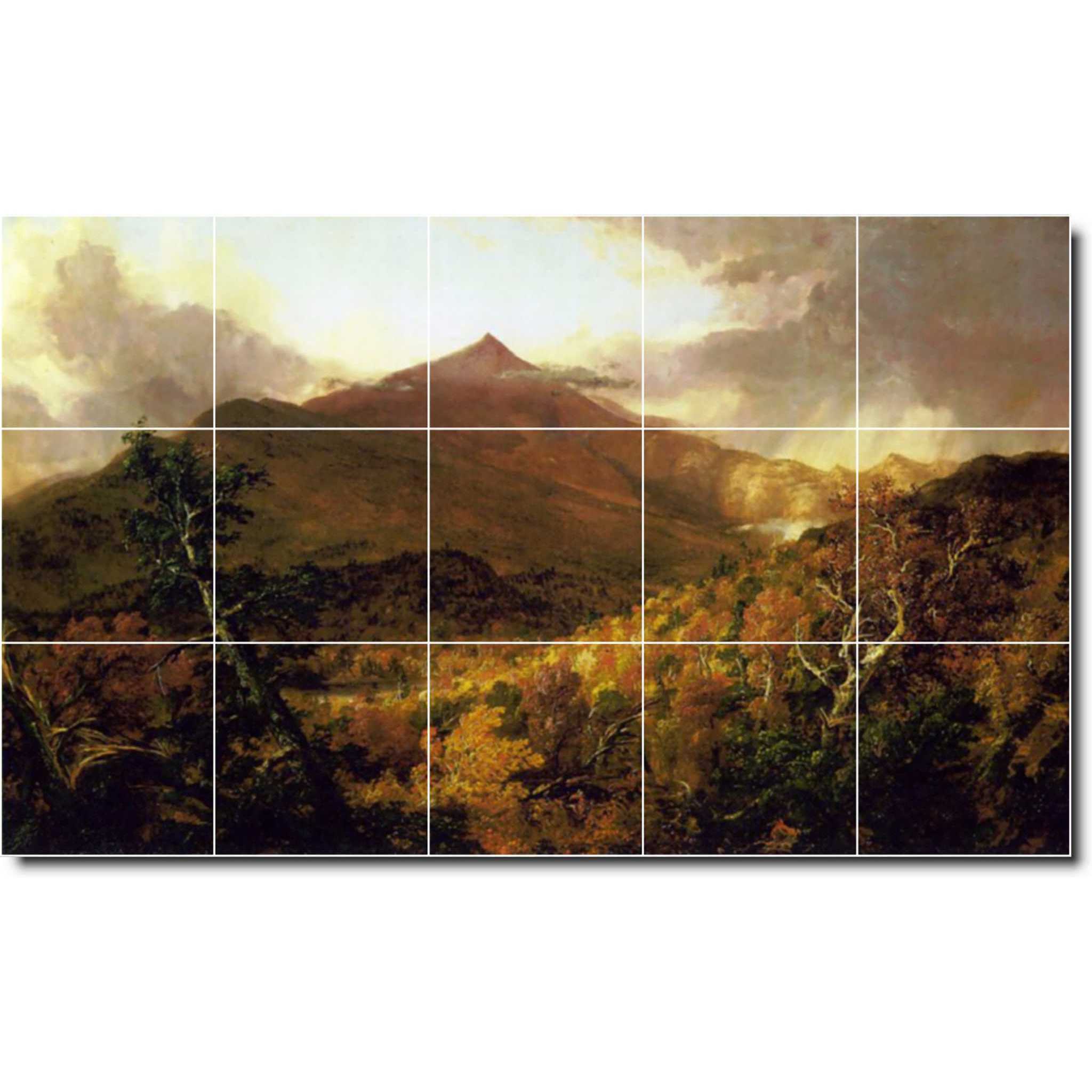 thomas cole landscape painting ceramic tile mural p01858