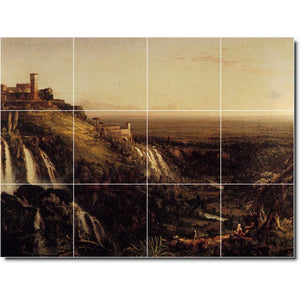 thomas cole landscape painting ceramic tile mural p01867