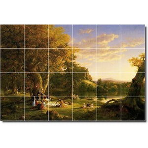 thomas cole country painting ceramic tile mural p01888