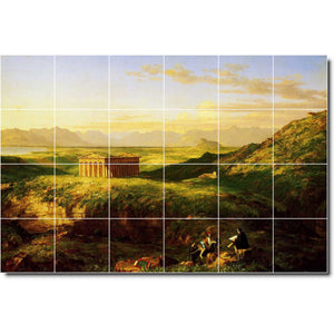 thomas cole historical painting ceramic tile mural p01893