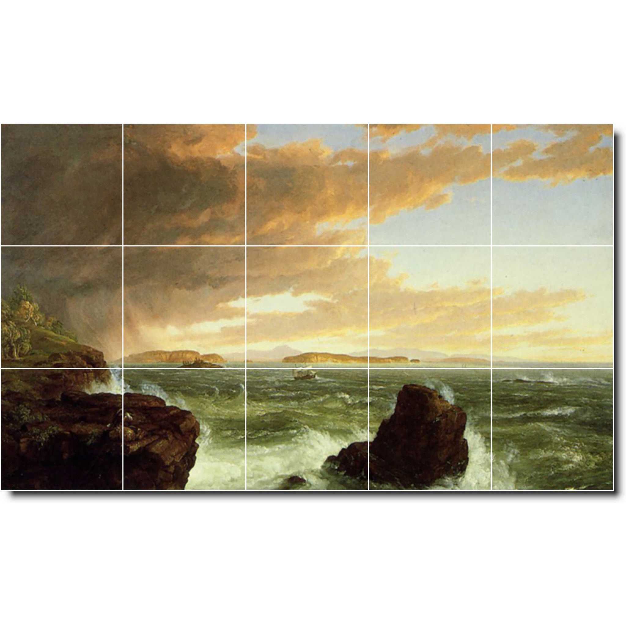 thomas cole landscape painting ceramic tile mural p01903