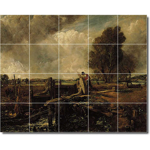 john constable country painting ceramic tile mural p01959