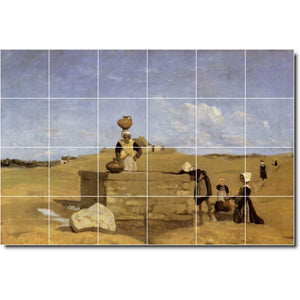 jean corot landscape painting ceramic tile mural p02034
