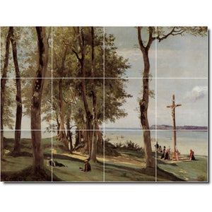 jean corot religious painting ceramic tile mural p02068