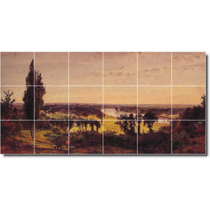 jasper cropsey landscape painting ceramic tile mural p02335