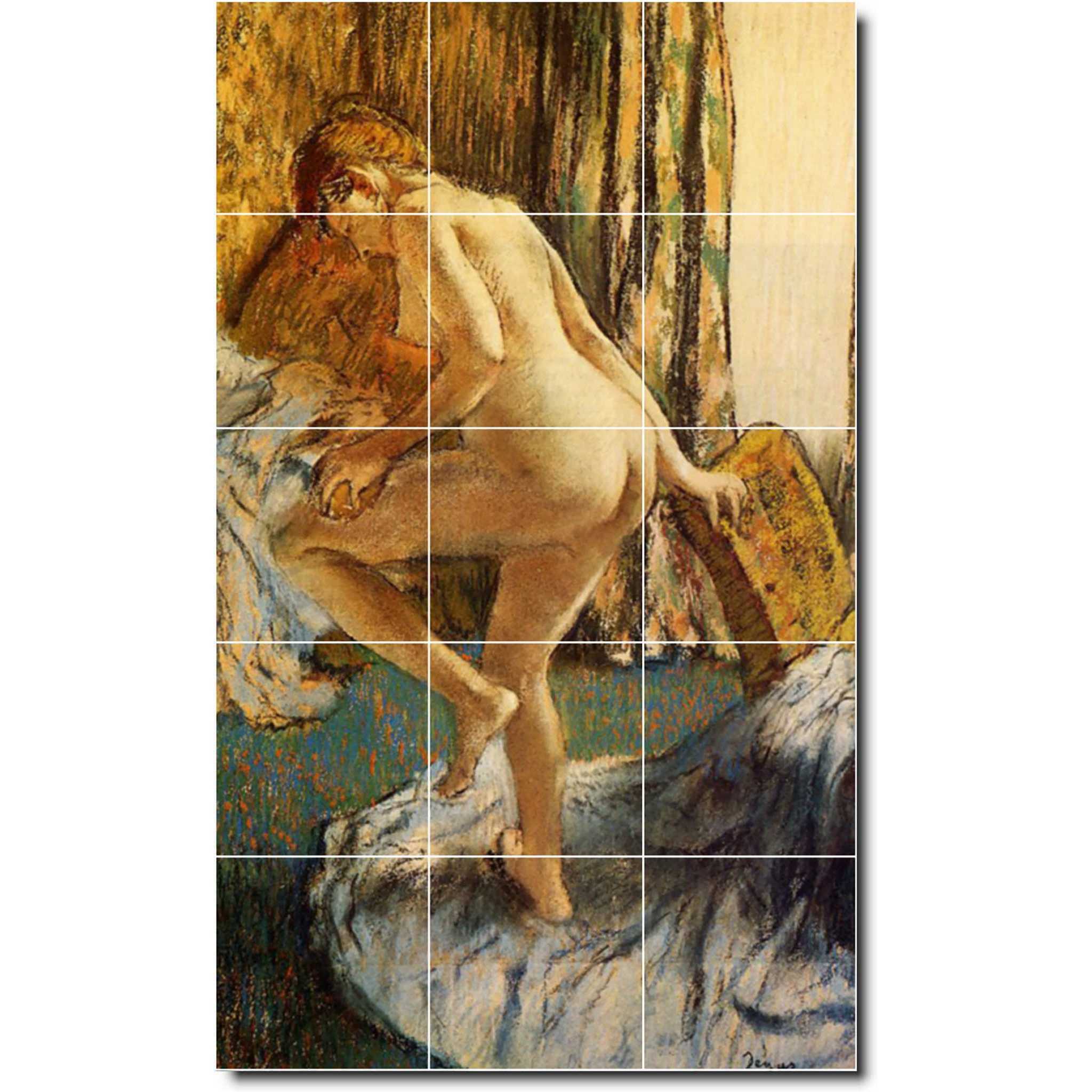 edgar degas nude painting ceramic tile mural p02366
