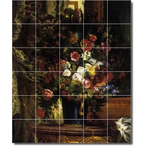 eugene delacroix flower painting ceramic tile mural p02457