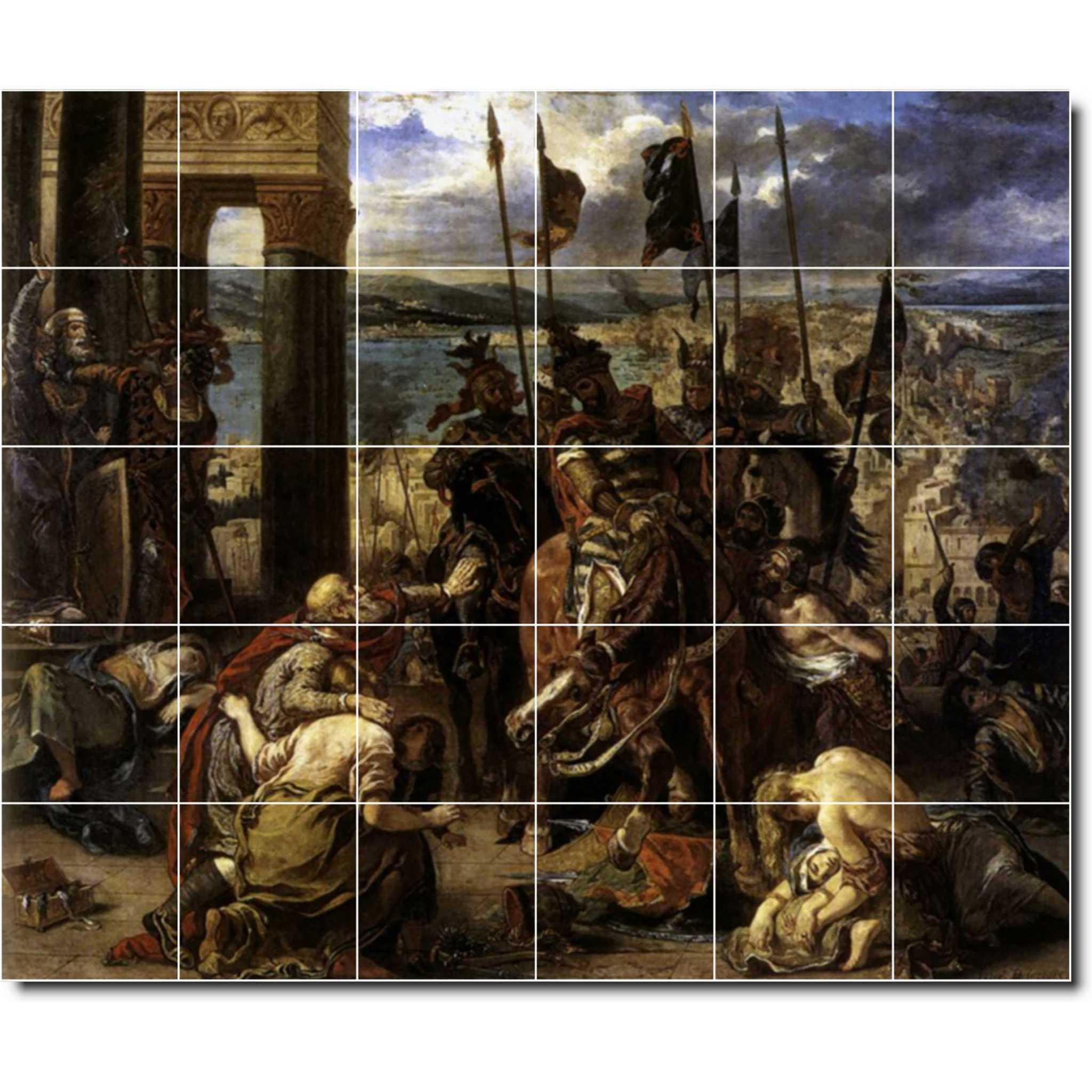 eugene delacroix historical painting ceramic tile mural p02538