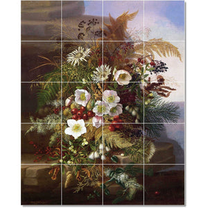 adelheid dietrich flower painting ceramic tile mural p22302