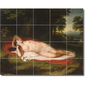asher durand nude painting ceramic tile mural p02555