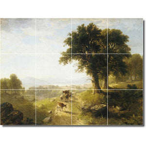 asher durand country painting ceramic tile mural p02566