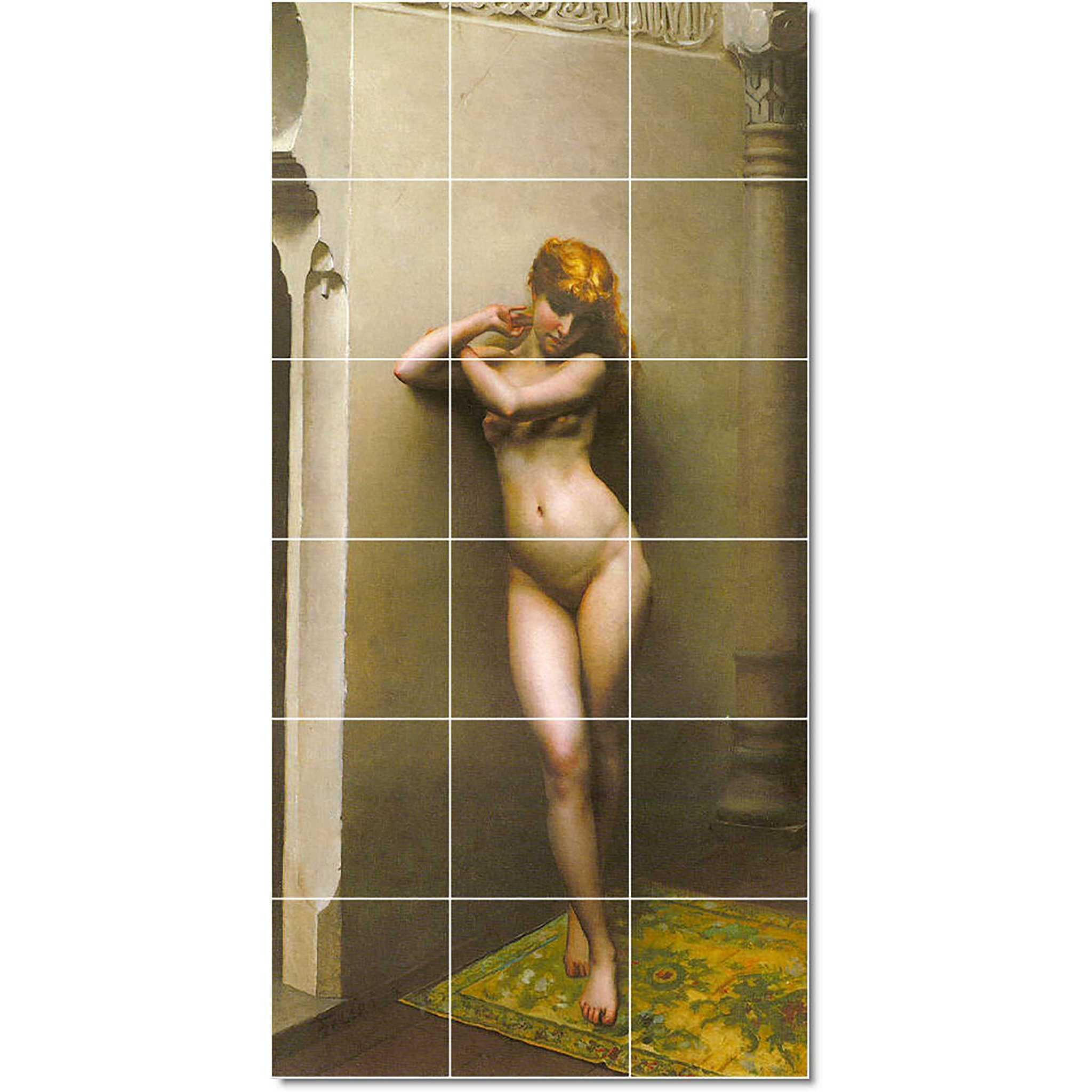 luis riccardo falero nude painting ceramic tile mural p22402