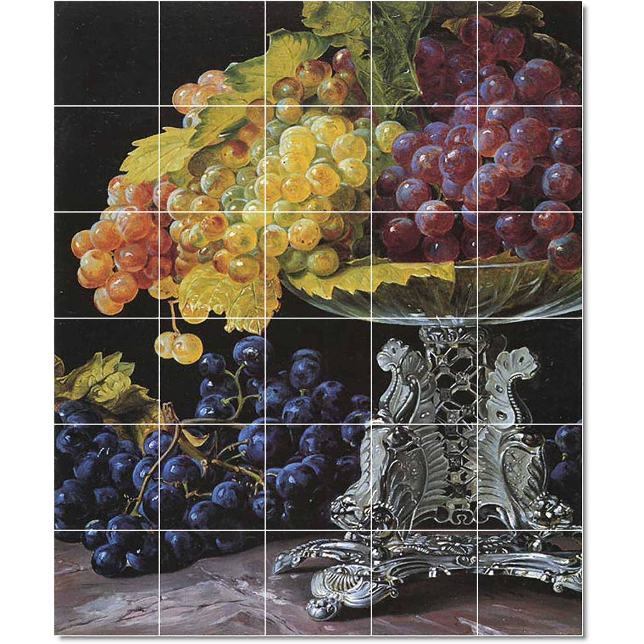 georg waldmuller ferdinand flower painting ceramic tile mural p22421