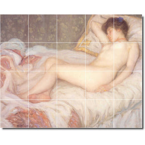 frederick frieseke nude painting ceramic tile mural p03317