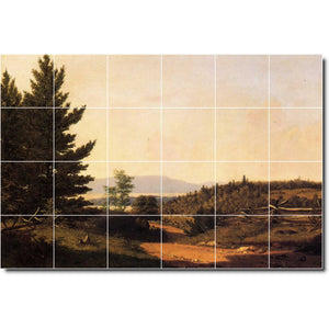 sanford gifford landscape painting ceramic tile mural p03569