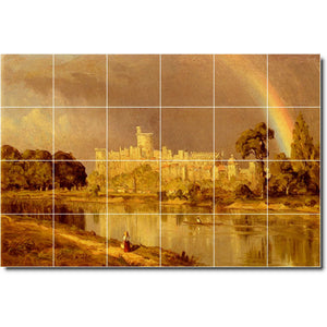 sanford gifford country painting ceramic tile mural p03573