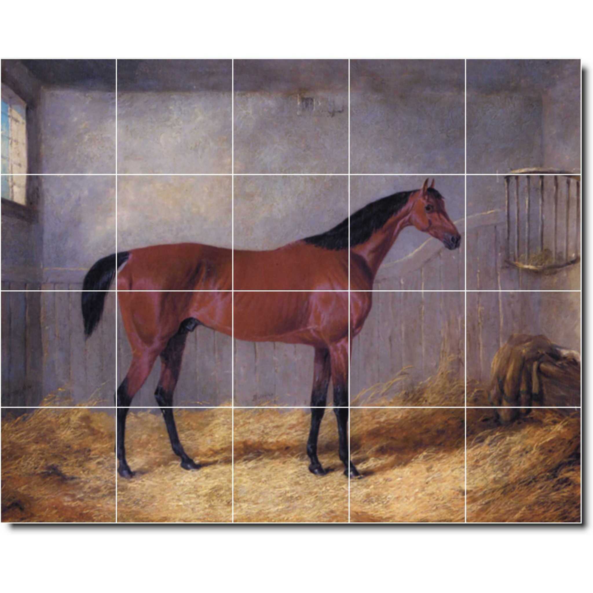 john frederick herring horse painting ceramic tile mural p04244