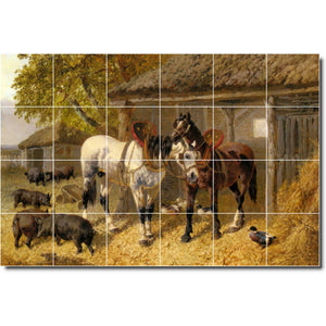 john frederick herring horse painting ceramic tile mural p04248