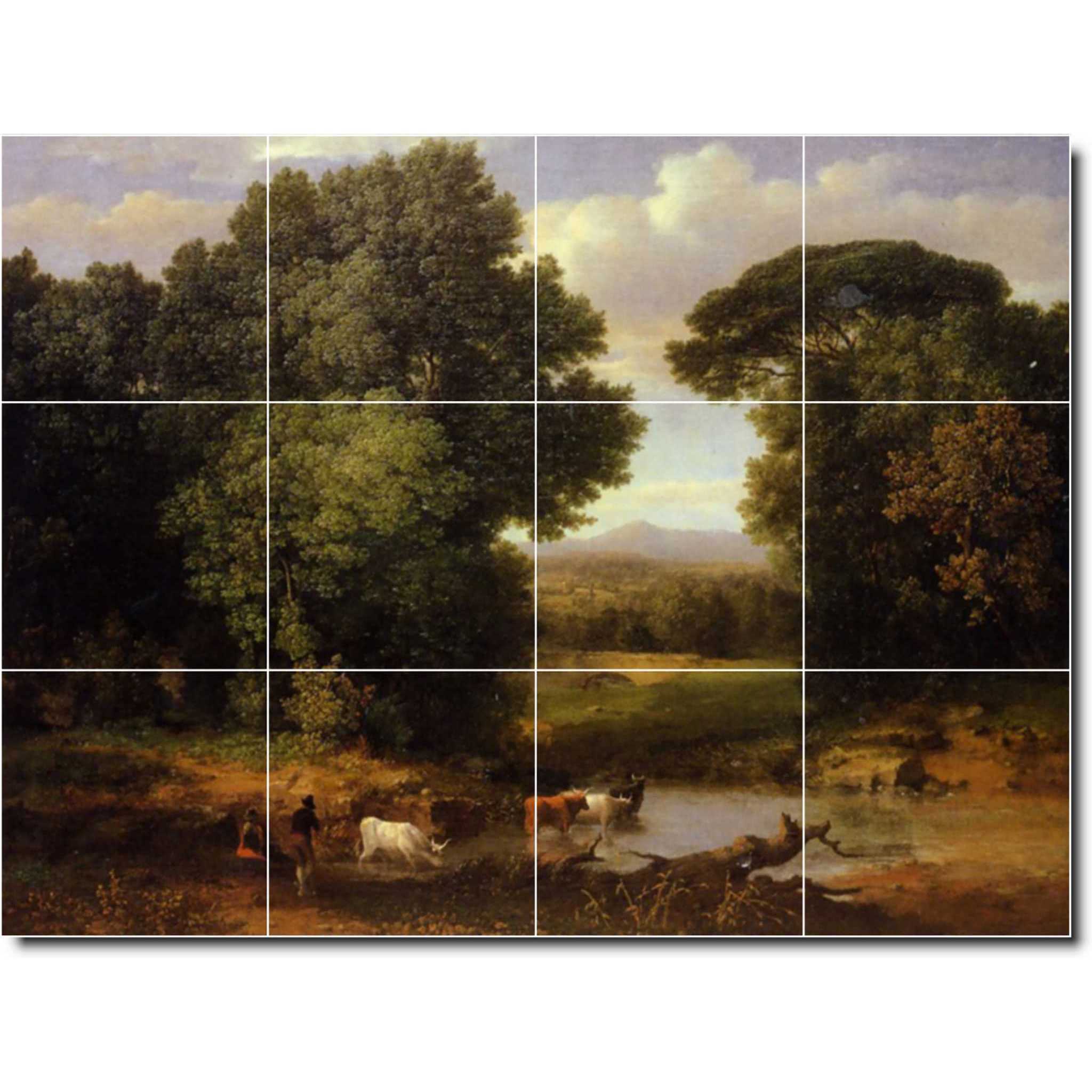 george inness country painting ceramic tile mural p04764
