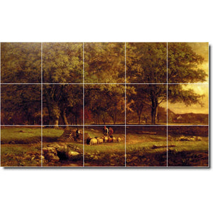 george inness country painting ceramic tile mural p04789