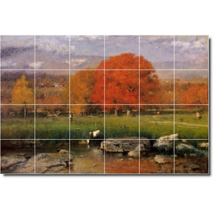 george inness country painting ceramic tile mural p04814