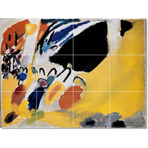 wassily kandinsky abstract painting ceramic tile mural p22716