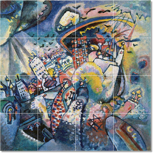 wassily kandinsky abstract painting ceramic tile mural p22725