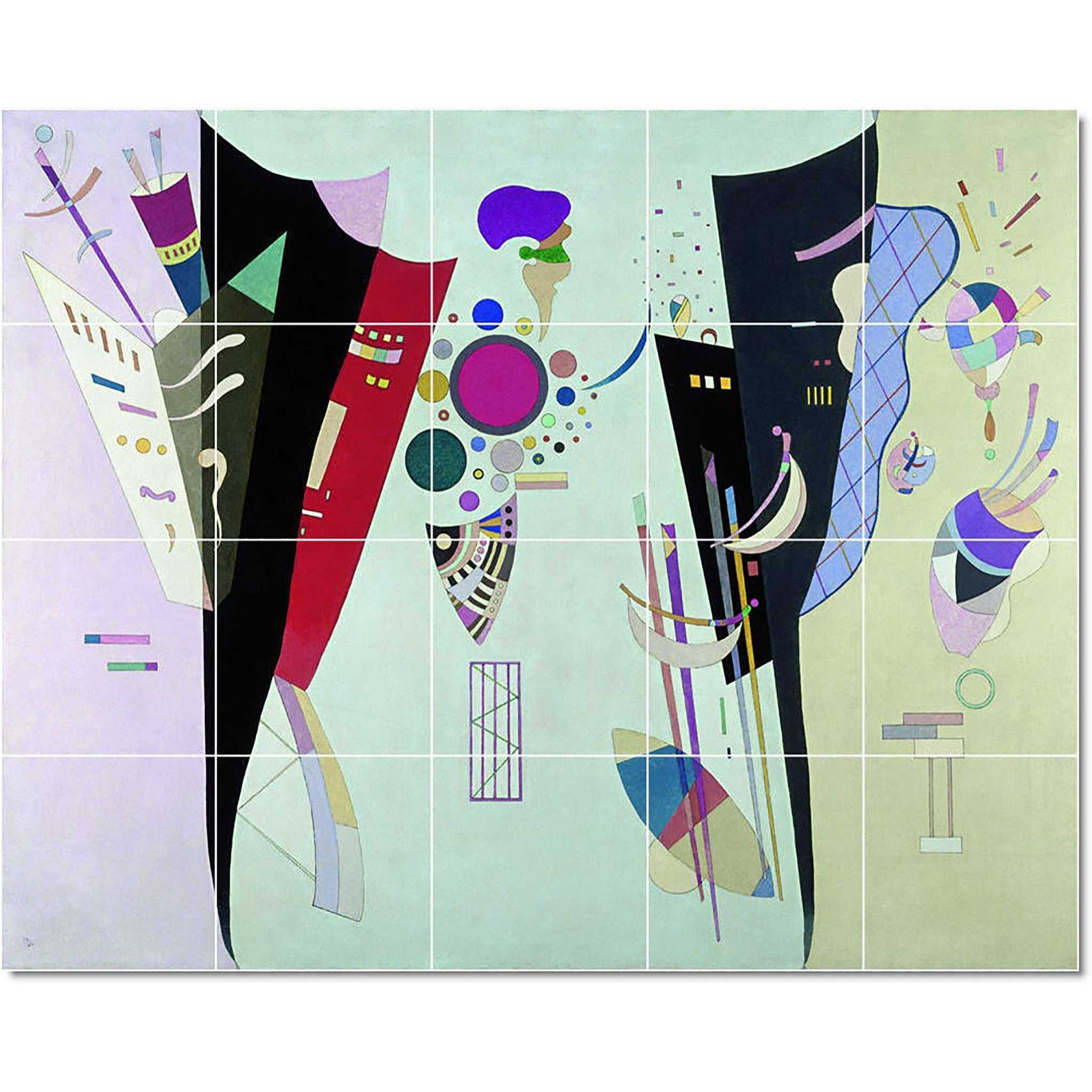 wassily kandinsky abstract painting ceramic tile mural p22729