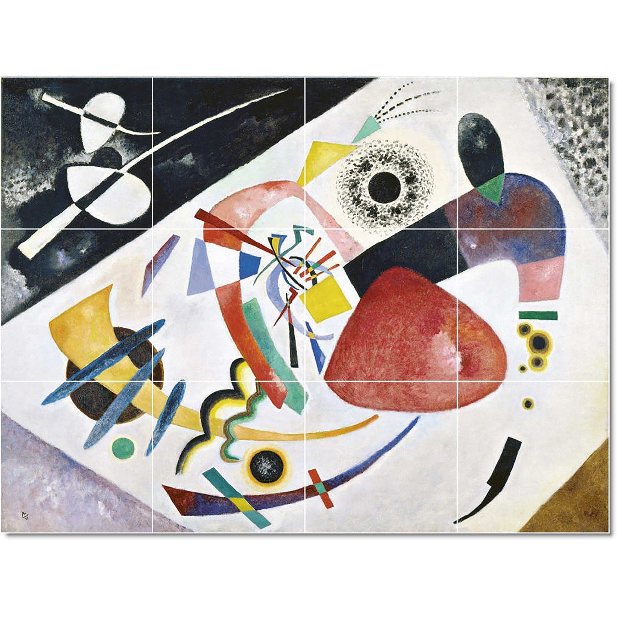 wassily kandinsky abstract painting ceramic tile mural p22730