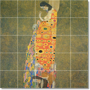 gustave klimt abstract painting ceramic tile mural p04998