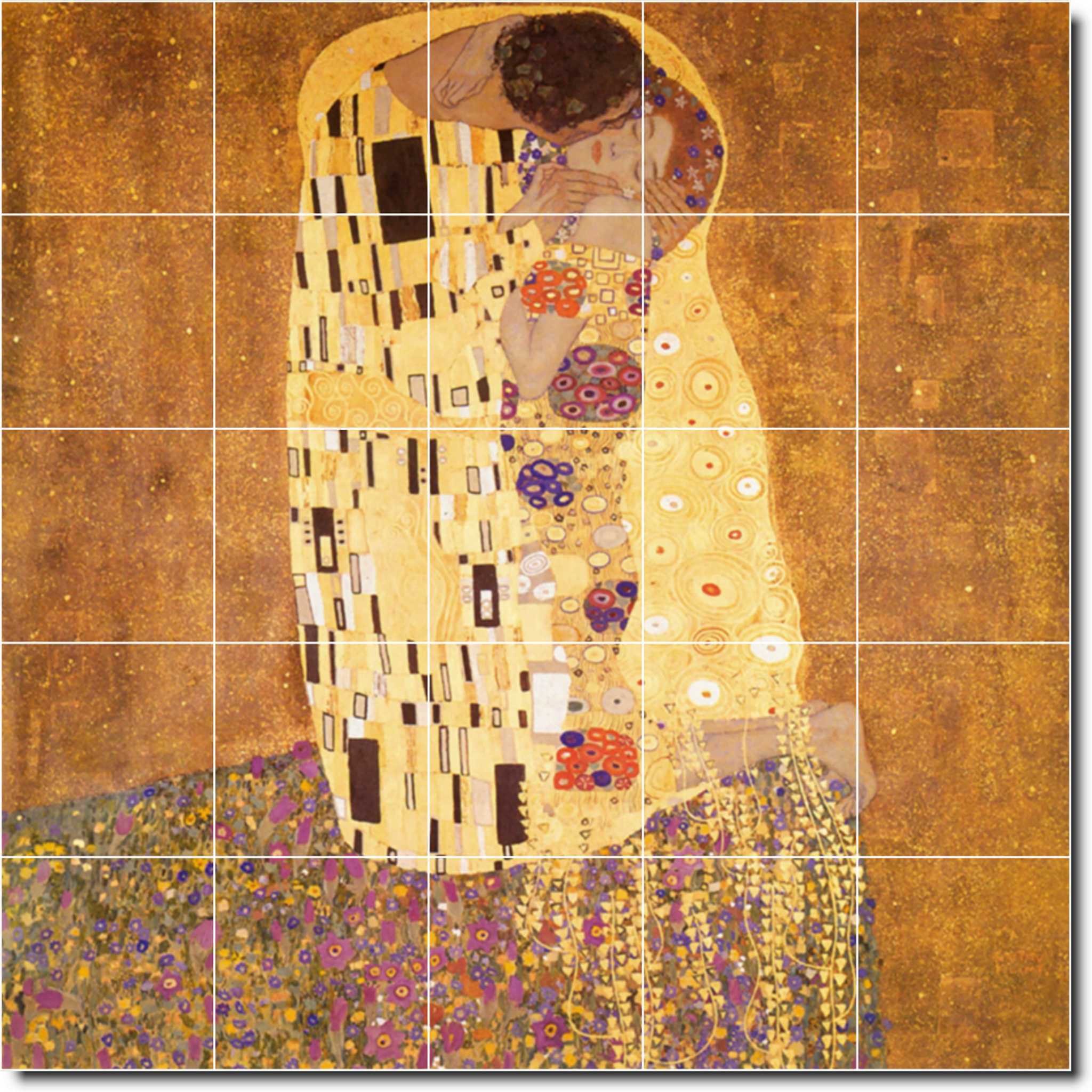 gustave klimt abstract painting ceramic tile mural p05032