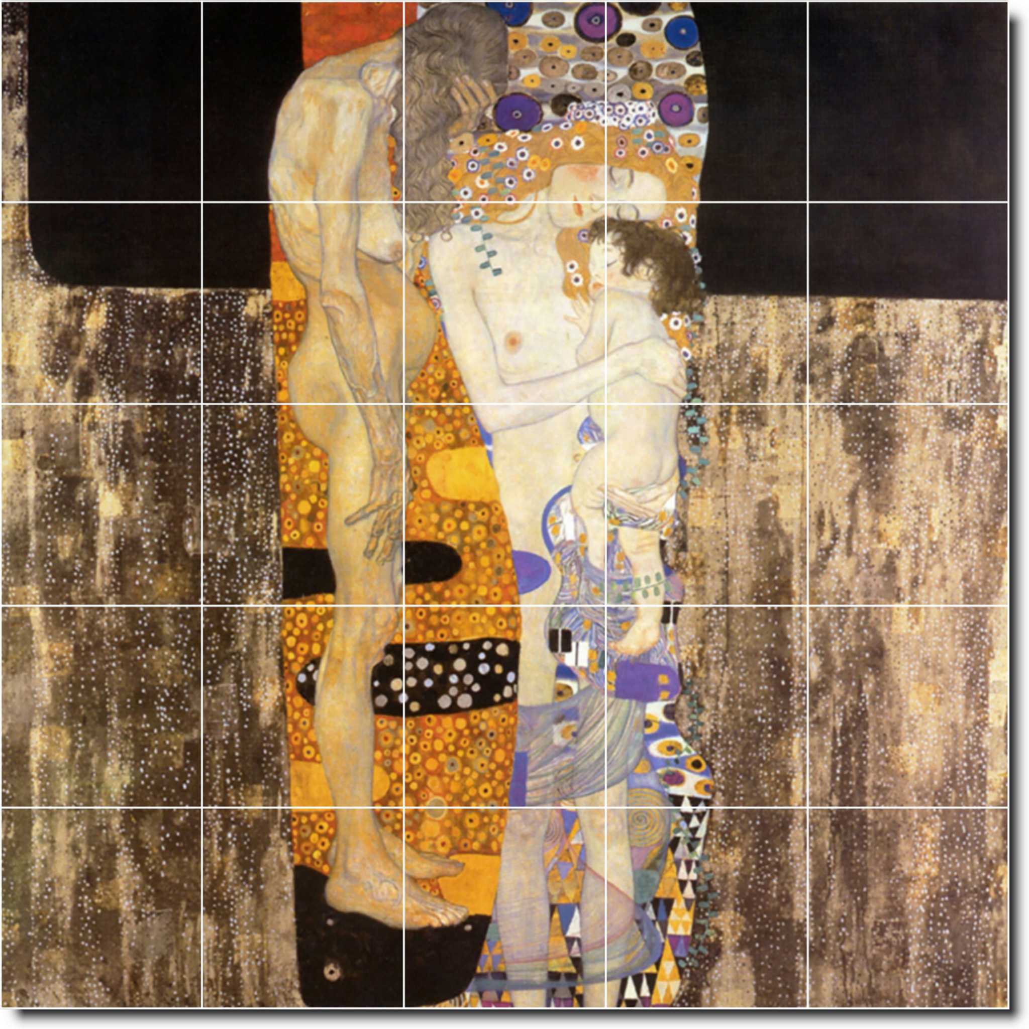 gustave klimt abstract painting ceramic tile mural p05041