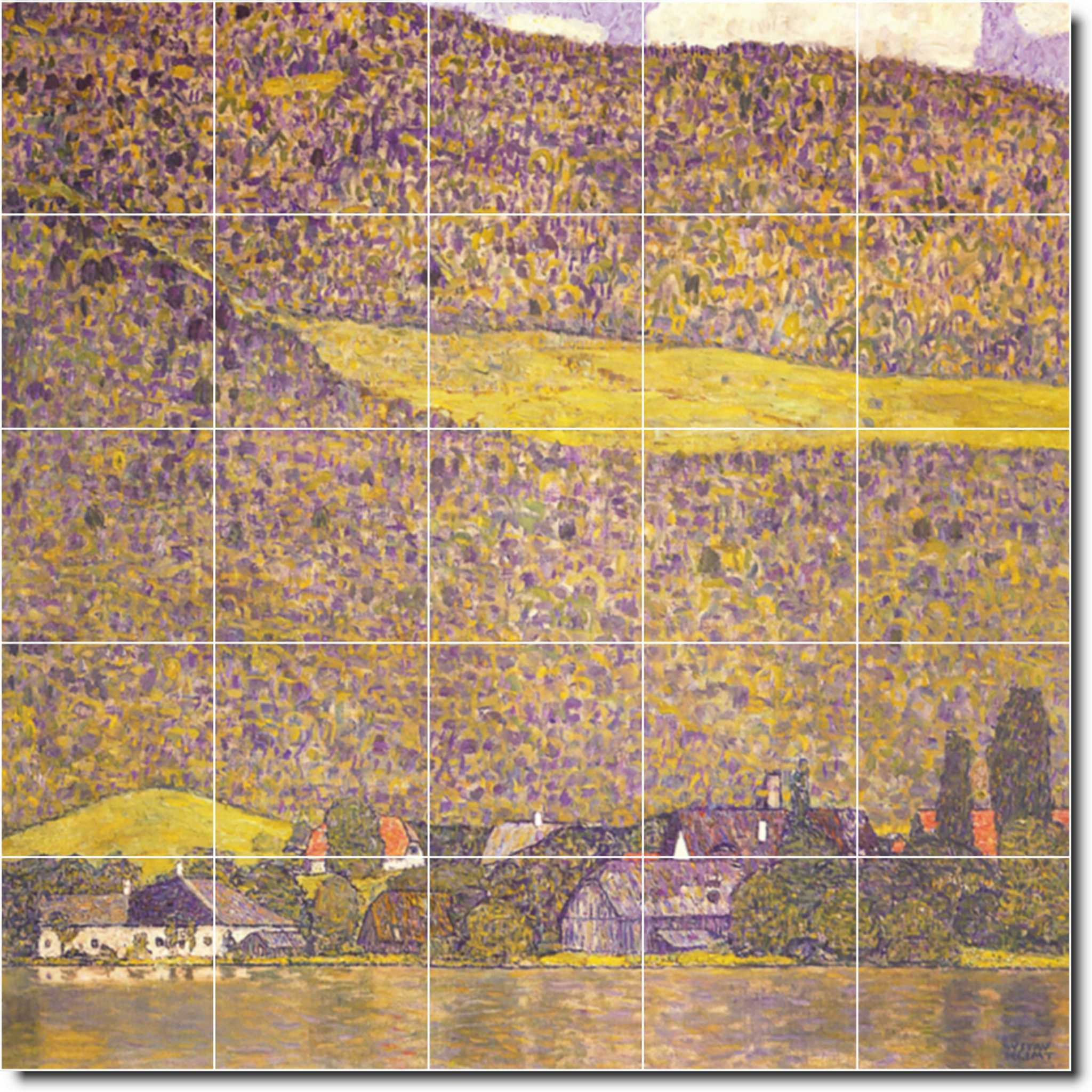 gustave klimt country painting ceramic tile mural p05047