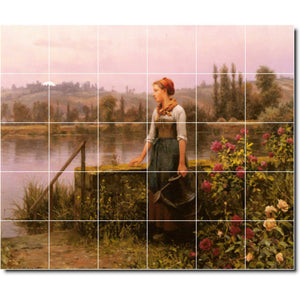 daniel ridgway knight garden painting ceramic tile mural p05060