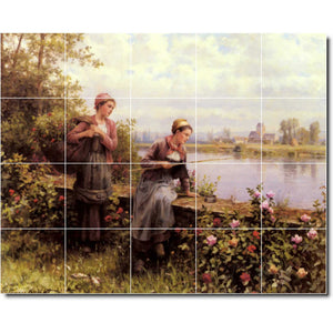 daniel ridgway knight country painting ceramic tile mural p05082