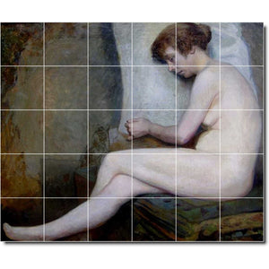 jules lefebvre nude painting ceramic tile mural p05300