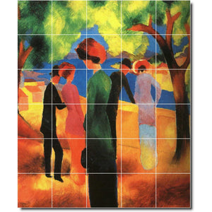 august macke abstract painting ceramic tile mural p05602