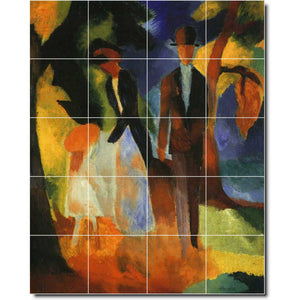 august macke abstract painting ceramic tile mural p05603